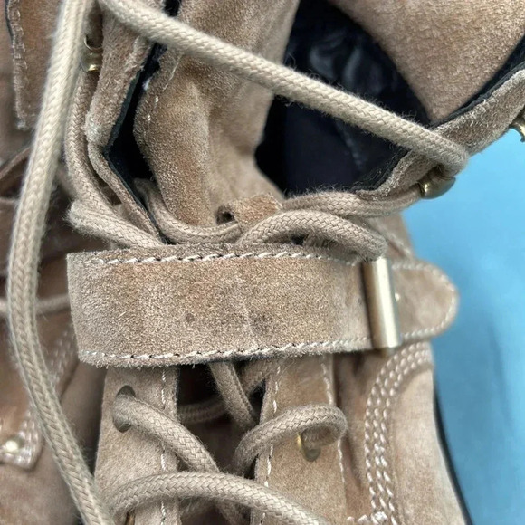 NWOT All Saints Paulina Suede Buckle Boots Desert Sand Sz US 8 /EU 38 MSRP $389 - Picture 7 of 12